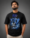 FLY High Graphic Oversized T-Shirt – Black