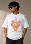 Hanuman Ji Oversized Graphic T-Shirt – Off White
