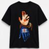 Shiv Parvati hand Oversized Graphic T-Shirt – Black