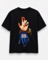 Shiv Parvati hand Oversized Graphic T-Shirt – Black
